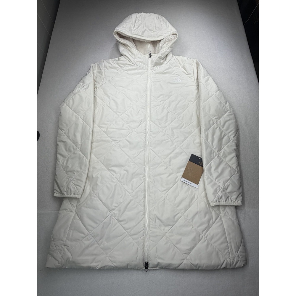 The North Face Women's Shady Glade Insulated Parka White Dune Large NWT - Picture 3 of 11